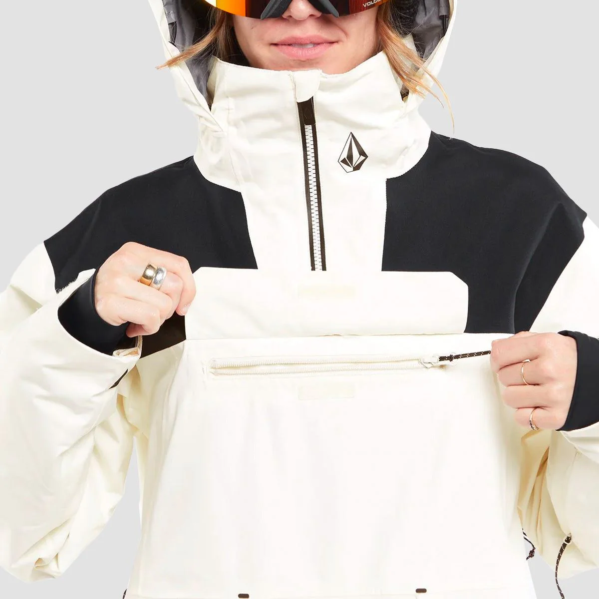 Volcom Fern Ins Gore-Tex Pullover Snow Jacket Moonbeam - Womens - Image 4