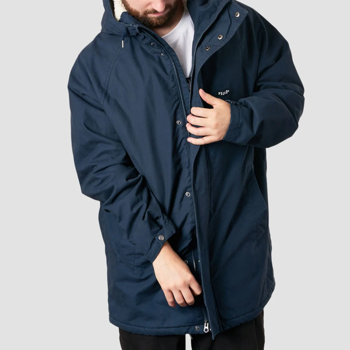Volcom Volster II Parka Jacket Navy - Image 4